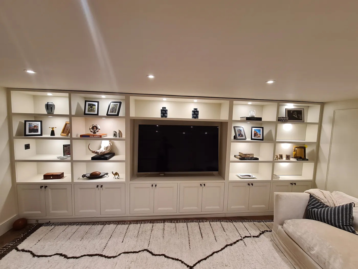 Built-in TV units, completed installation by Structure and Style Ltd, photograph 3