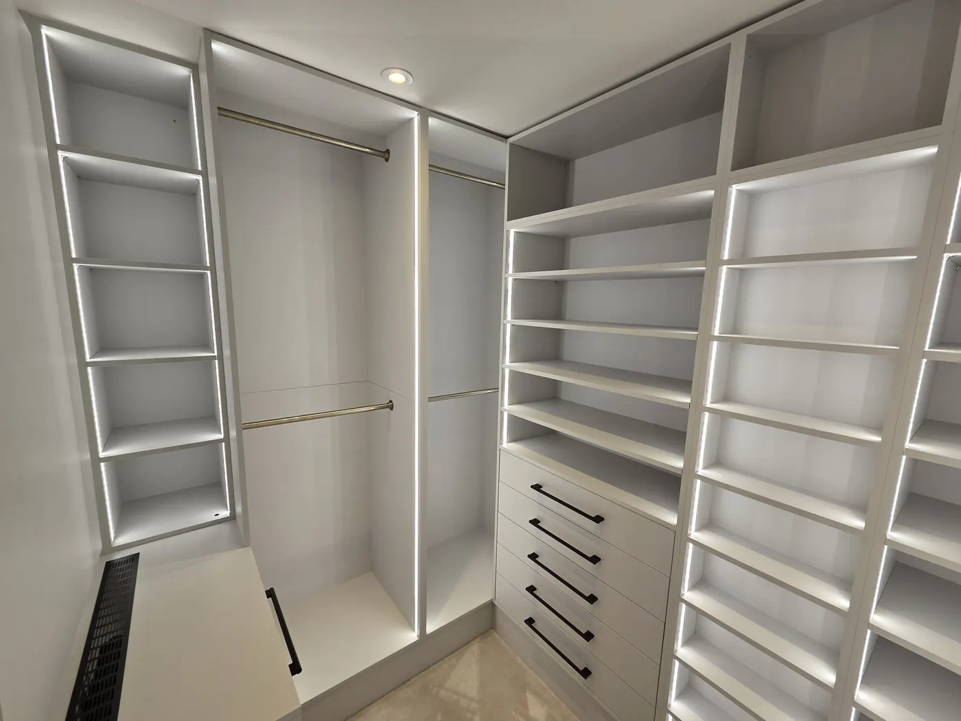 Walk-in wardrobes, completed installation by Structure and Style Ltd, photograph 5